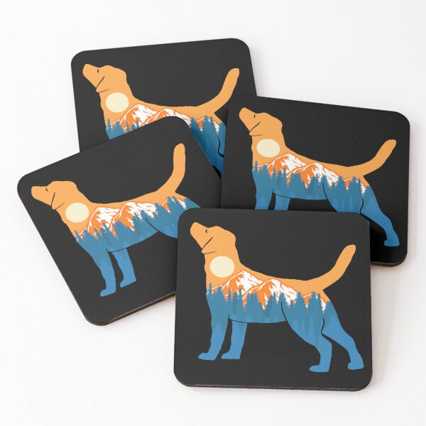 Item preview, labrador Dog Silhouette Sunset Nature Mountain Gift designed and sold by alaechamlal.