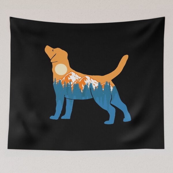 Item preview, labrador Dog Silhouette Sunset Nature Mountain Gift designed and sold by alaechamlal.