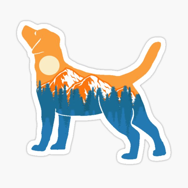 Item preview, labrador Dog Silhouette Sunset Nature Mountain Gift designed and sold by alaechamlal.