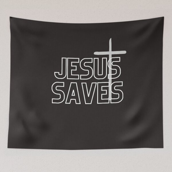 Item preview, JESUS SAVES christian christianity God Jesus Christ  designed and sold by RunningJoke.