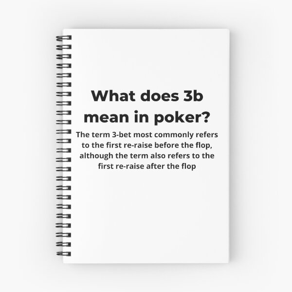 Item preview, Poker Texas Holdem Terminology - What does 3b mean in poker? designed and sold by ChessPoker.