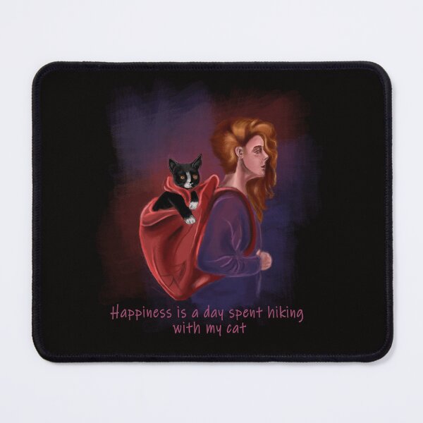 Item preview, Happiness is a day spent hiking with my cat designed and sold by virginiajollyh.