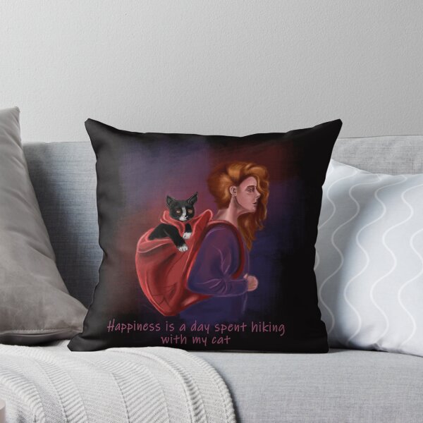 Item preview, Happiness is a day spent hiking with my cat designed and sold by virginiajollyh.
