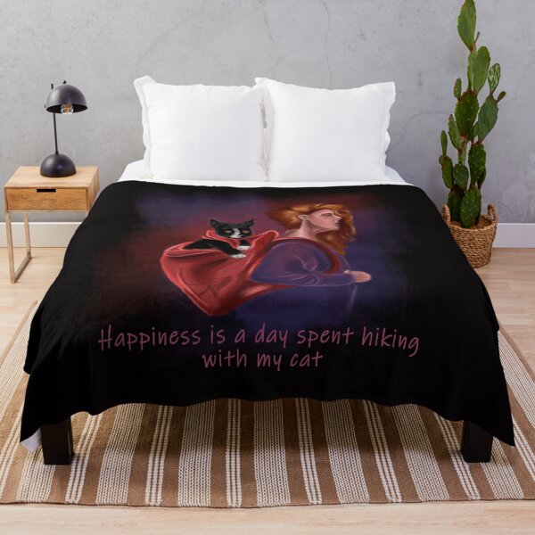 Item preview, Happiness is a day spent hiking with my cat designed and sold by virginiajollyh.