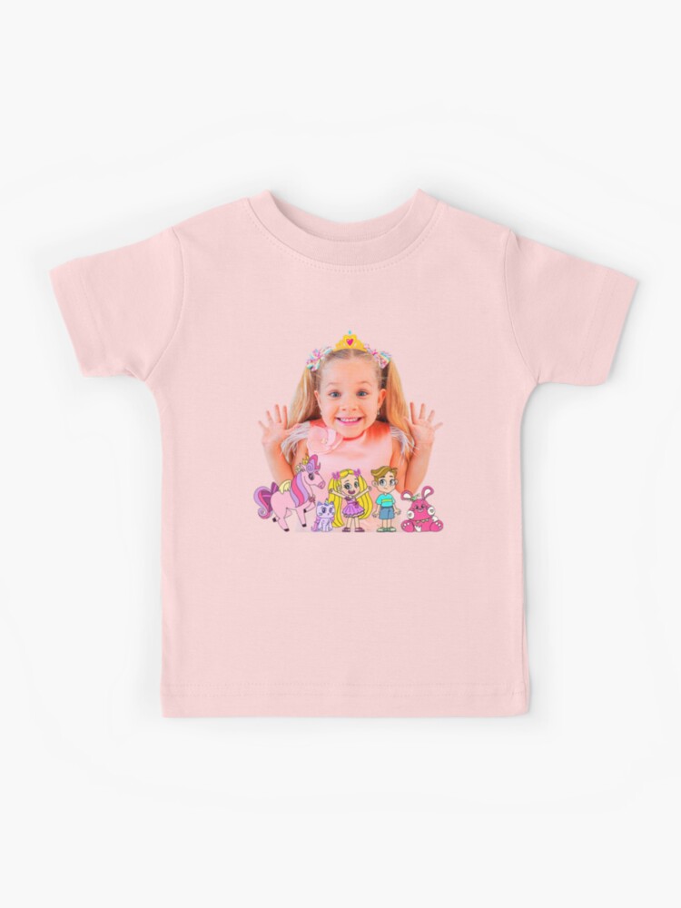 Camisetas rosas para niños y niñas, camiseta bonita con estampado de Diana  y Roma, ropa de