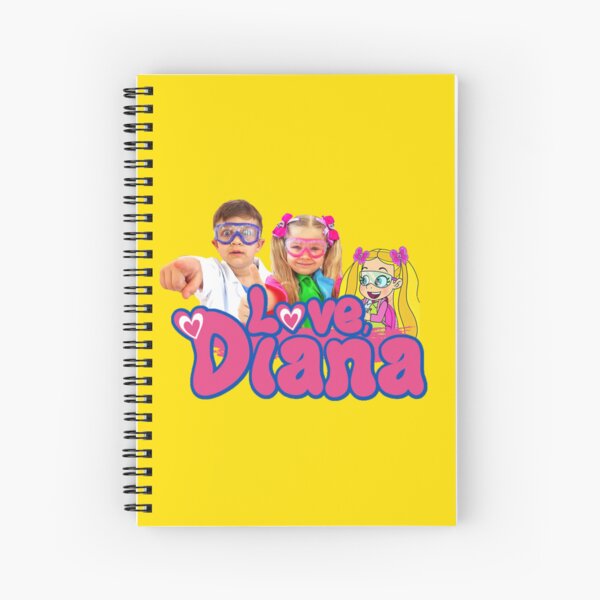 Kids Diana Show , Cute Diana and Roma Spiral Notebook for Sale by ducany