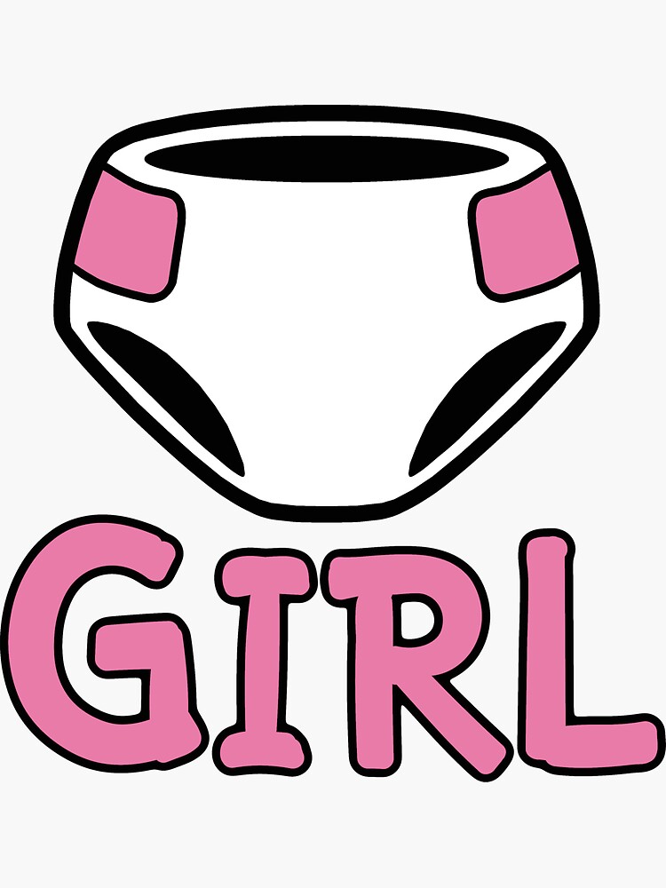 "DIAPER GIRL" Sticker for Sale by MisterKrinkles Redbubble
