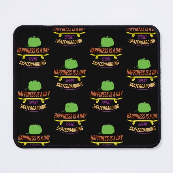 Item preview, Happiness Is A Day Spent Skateboarding Funny Colorful Skateboarding Sport Fans Gift happy Cute Quote designed and sold by pedrored369.