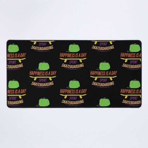 Item preview, Happiness Is A Day Spent Skateboarding Funny Colorful Skateboarding Sport Fans Gift happy Cute Quote designed and sold by pedrored369.