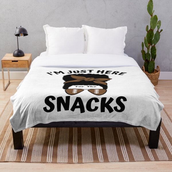 Item preview, I'm Just Here For The Snacks Black Women Football Gameday designed and sold by Dr.YesOrNo.
