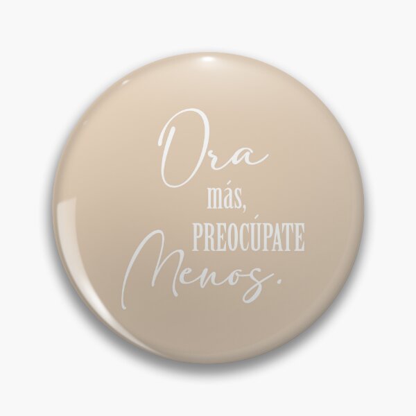 Item preview, Ora más preocúpate menos. Spanish Christian Quote designed and sold by Aryam Quotes.