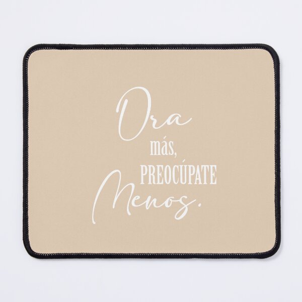 Item preview, Ora más preocúpate menos. Spanish Christian Quote designed and sold by Aryam Quotes.