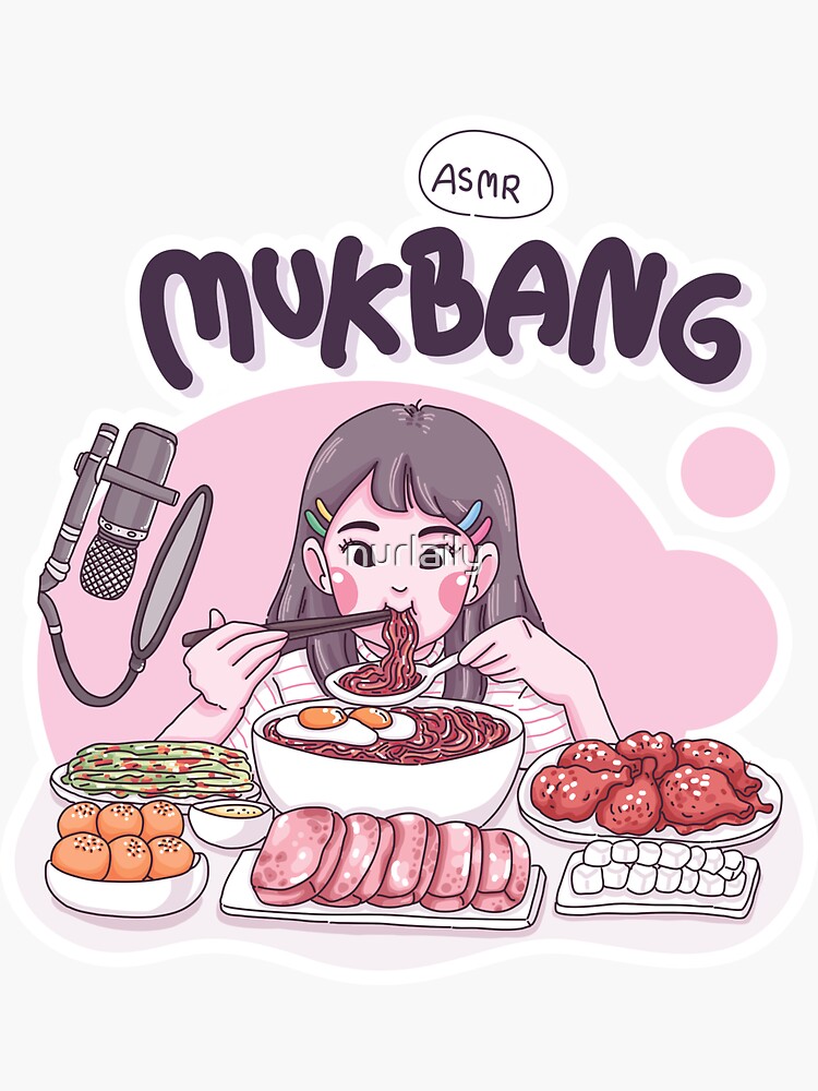 Mukbang Eat Show Kdrama Korean Food Pack Street Food Sticker For