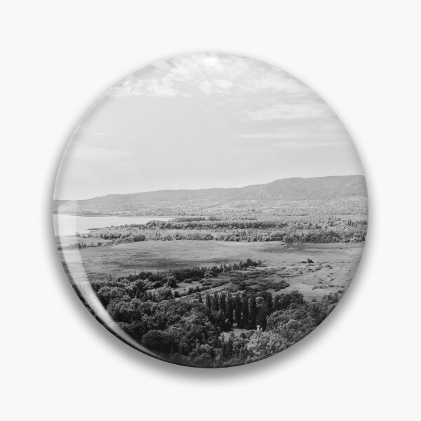 Item preview, Black and White Landscape Photo With Sky Lake and Forest designed and sold by Angela Cini.