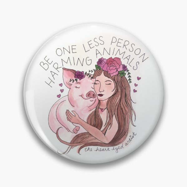 Item preview, Be One Less Person Harming Animals | Vegan Art designed and sold by hearteyedartist.