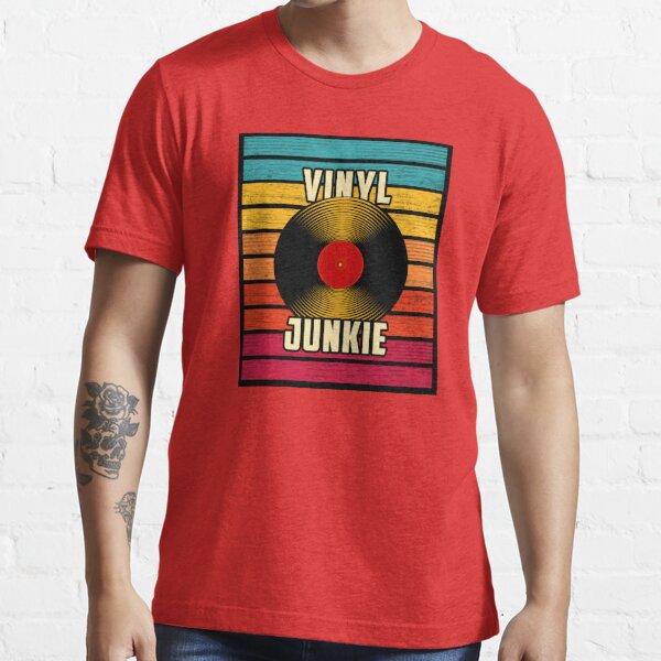 Vinyl Junkie - Retro Music Lover - Record Players  Essential T-Shirt for  Sale by CattlettArt