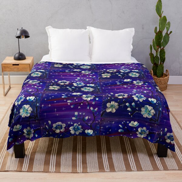 Item preview, white flower purple night  designed and sold by FMpaints.