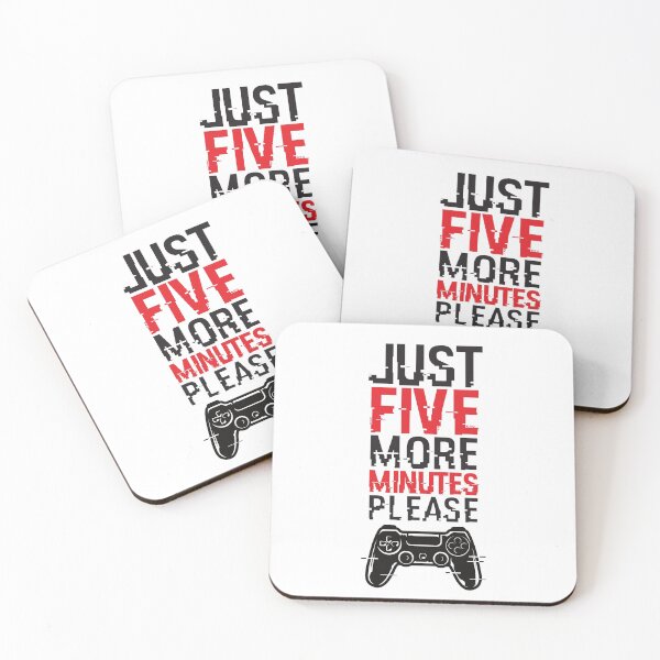 Item preview, Just Five More Minutes Please - Funny Computer Gaming Design designed and sold by Rhu Creations.