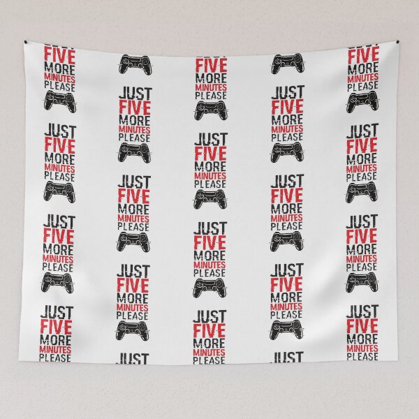 Item preview, Just Five More Minutes Please - Funny Computer Gaming Design designed and sold by Rhu Creations.