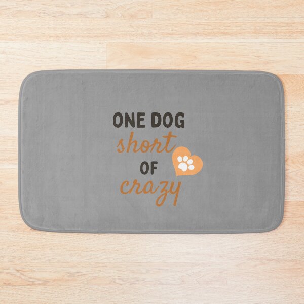 Item preview, One Dog Short Of Crazy - Dog Lover Art - One Dog Short Of Crazy Fitted - Dog Lover School  designed and sold by ZAKARIA-TCH.