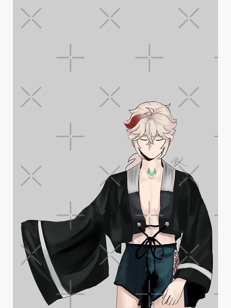 Sticker « Kazuha Anemo Genshin Impact Fanart », par