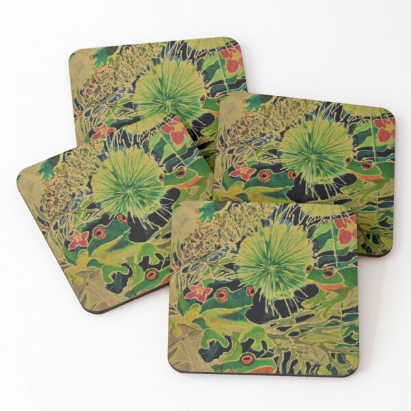 Item preview, Australian Green Tree Frogs Painting designed and sold by MottoDigging.