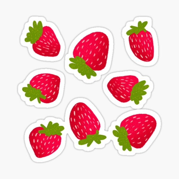 Cute Strawberry - Strawberry - Sticker