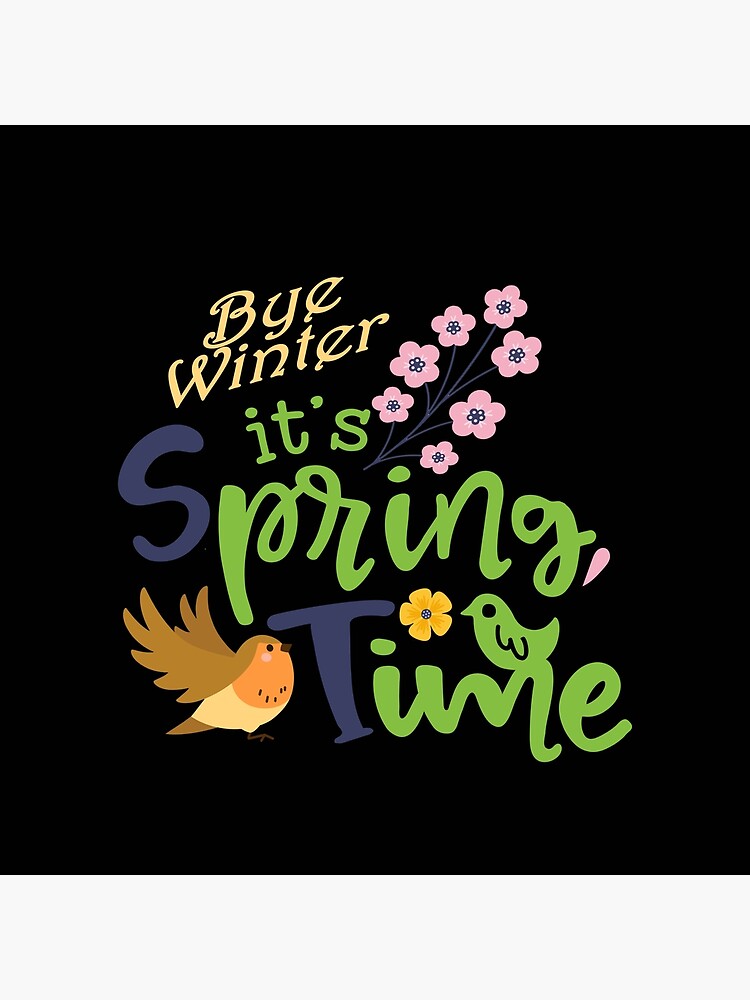 Póster «Adiós invierno, es primavera | Ilustración de primavera ...