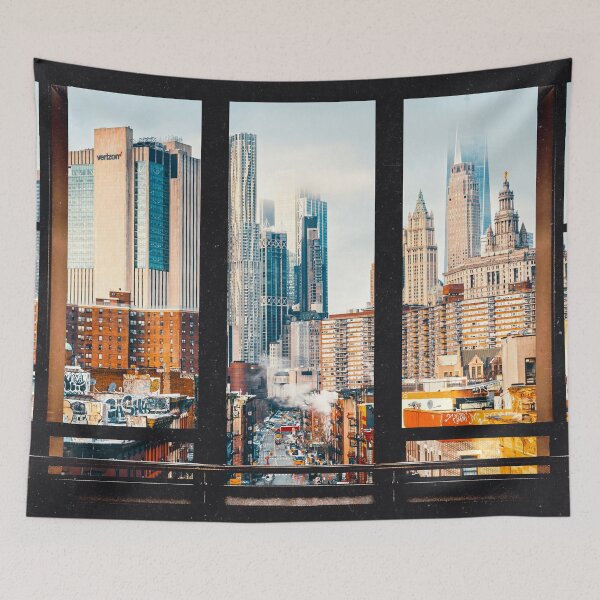 Item preview, New York City Window | Colorful Manhattan Skyline designed and sold by anthonylonder.