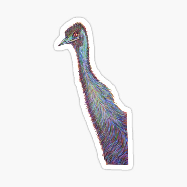 &ldquo;Emu&rdquo; Sticker for Sale by susanpedersen | Redbubble