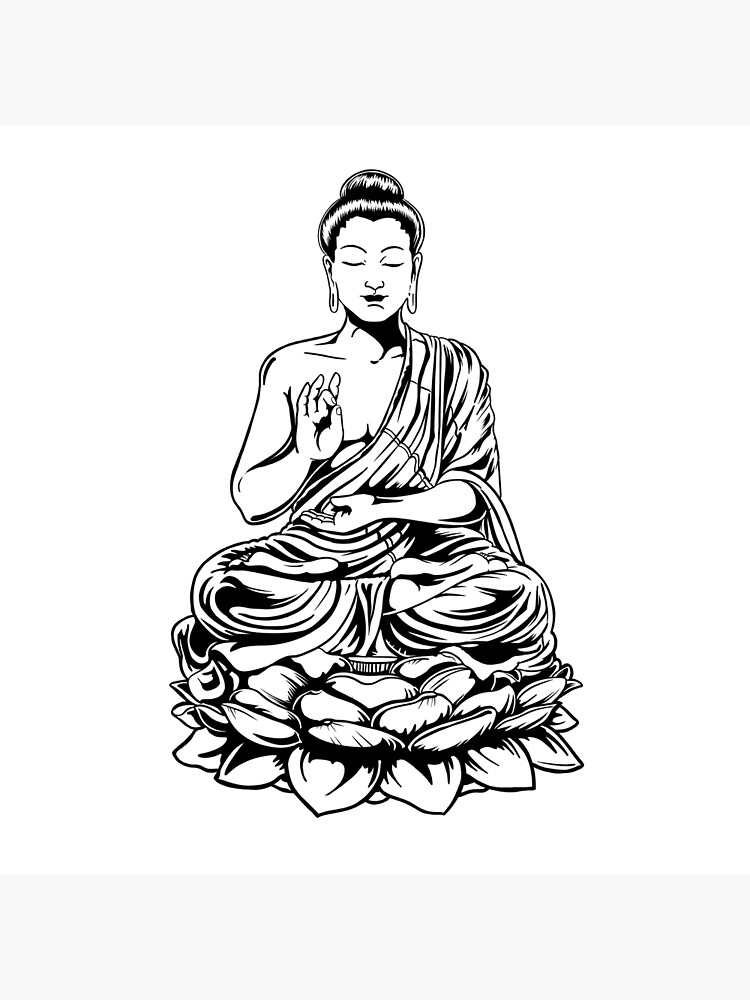 Buddha 5 Art Board Print for Sale by VeganBuddhist