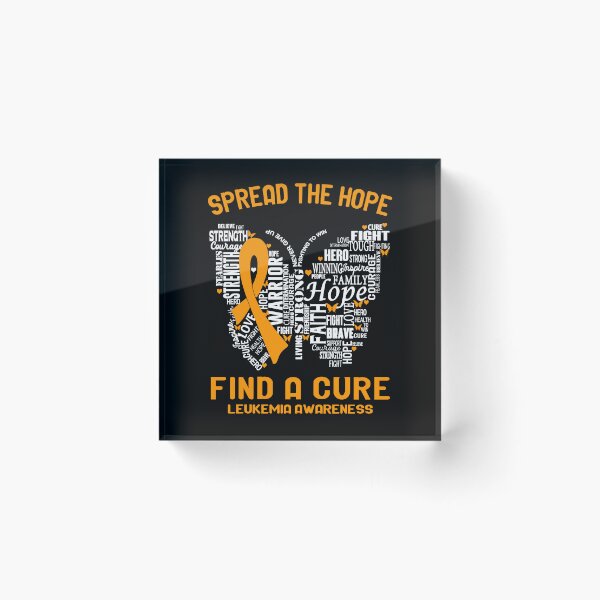 Item preview, Butterfly Ribbon Spread The Hope Find A Cure LEUKEMIA Awareness designed and sold by Tadmab.