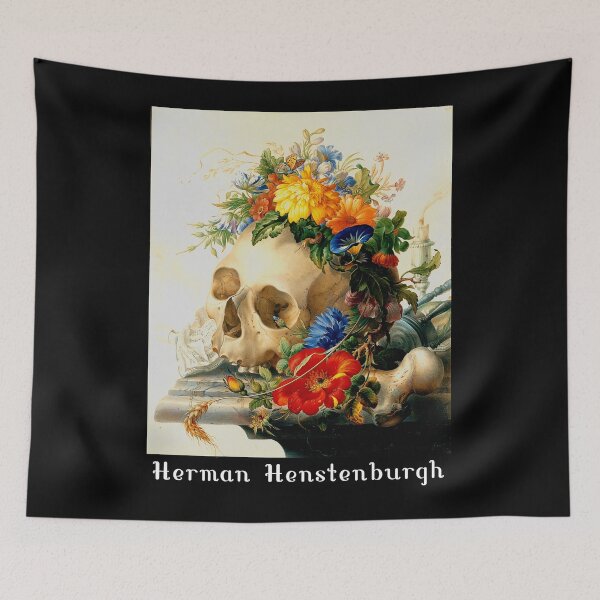 Item preview, Vanitas Skull Still Life by Herman Henstenburgh designed and sold by KathteeDesign.