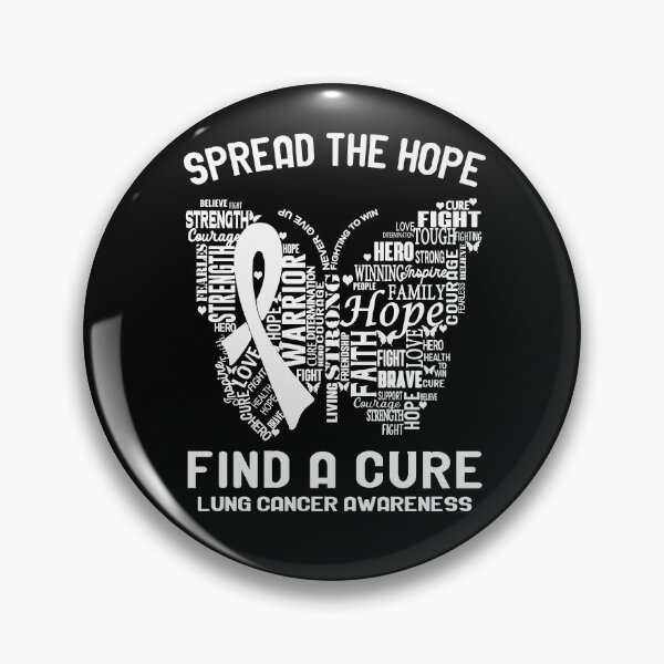 Item preview, Butterfly Ribbon Spread The Hope Find A Cure Lung Cancer Awareness designed and sold by Tadmab.