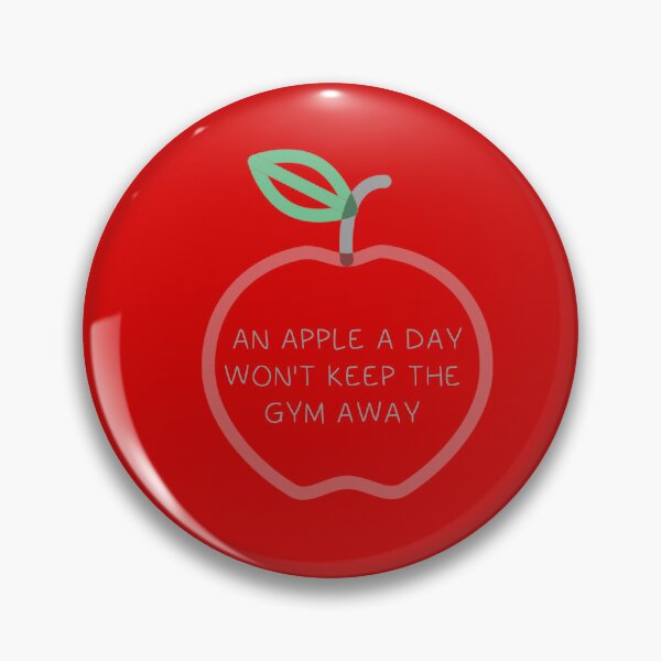 Item preview, AN APPLE A DAY WON'T KEEP THE  GYM AWAY  STICKER designed and sold by DiscoVibes.