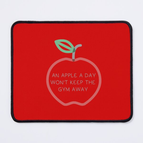Item preview, AN APPLE A DAY WON'T KEEP THE GYM AWAY STICKER designed and sold by DiscoVibes.