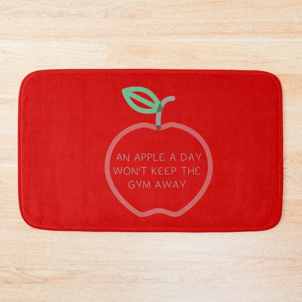 Item preview, AN APPLE A DAY WON'T KEEP THE  GYM AWAY  STICKER designed and sold by DiscoVibes.