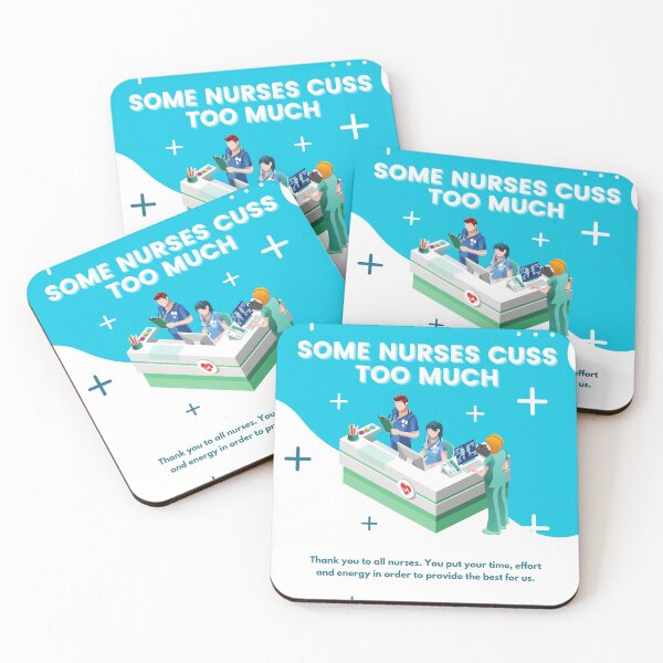 Item preview,  Some Nurses Cuss Too Much Sticker designed and sold by Zarki19.