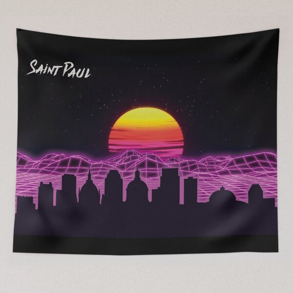 Item preview, Saint Paul Skyline Neon Nights designed and sold by DFerraz.