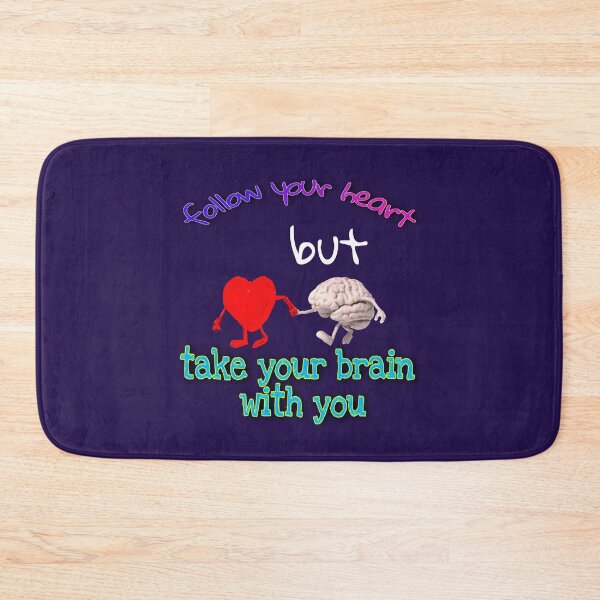 Item preview, FOLLOW YOUR HEART BUT TAKE YOUR BRAIN WITH YOU MOTIVATIONAL WORDS designed and sold by tintingouw.