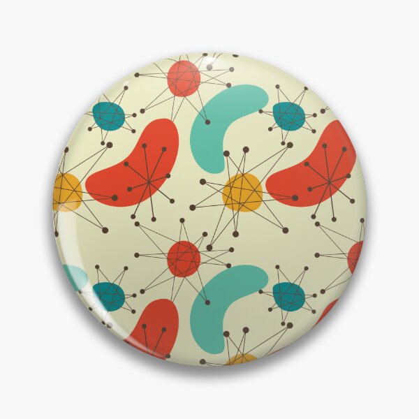 Item preview, Atomic Starburst and Boomerangs Mid Century Modern Multicolor designed and sold by lovevisionkarma.