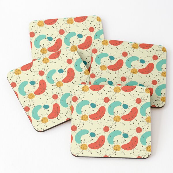 Item preview, Atomic Starburst and Boomerangs Mid Century Modern Multicolor designed and sold by lovevisionkarma.