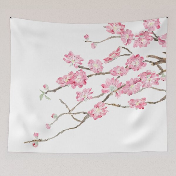 Item preview, hand painted pink peach blossoms 2022 designed and sold by SelenePaintings .