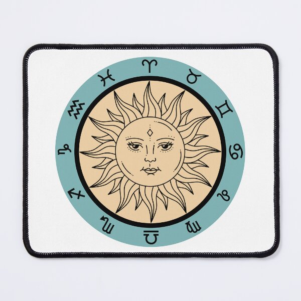 Item preview, Zodiac Astrology Sign Symbols Celestial Sun Face designed and sold by OnyxMoonDesigns.