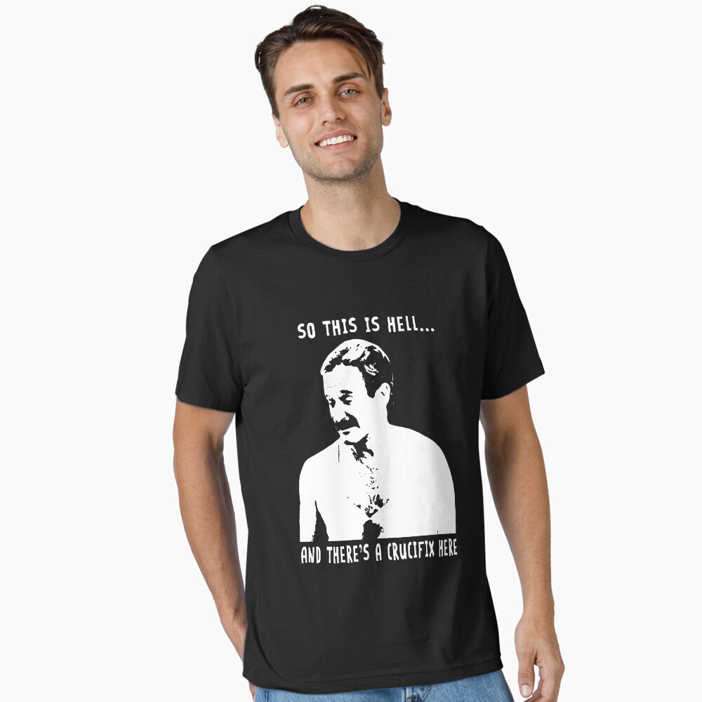 So this is hell and there's a crucifix here man character