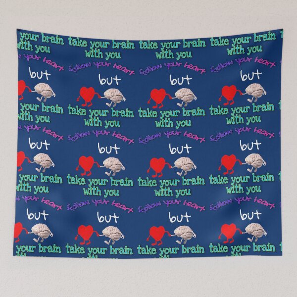 Item preview, FOLLOW YOUR HEART BUT TAKE YOUR BRAIN WITH YOU MOTIVATIONAL WORDS designed and sold by tintingouw.