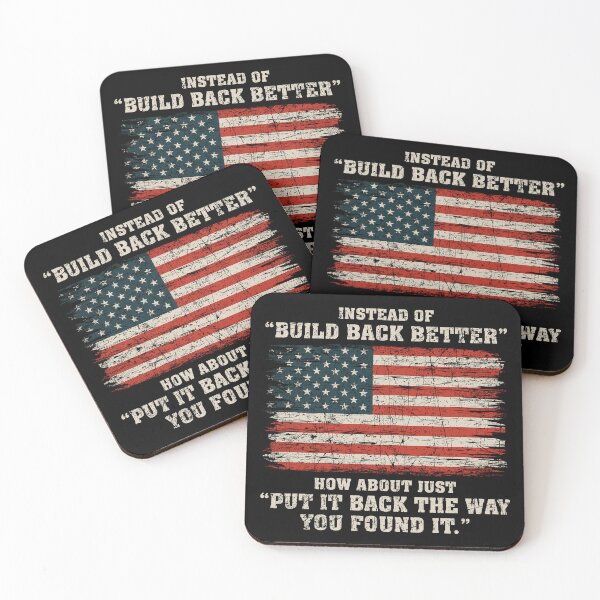 Item preview, Instead Of Build Back Better How About Just Put It Back American Flag Vintage designed and sold by RosannaArt.