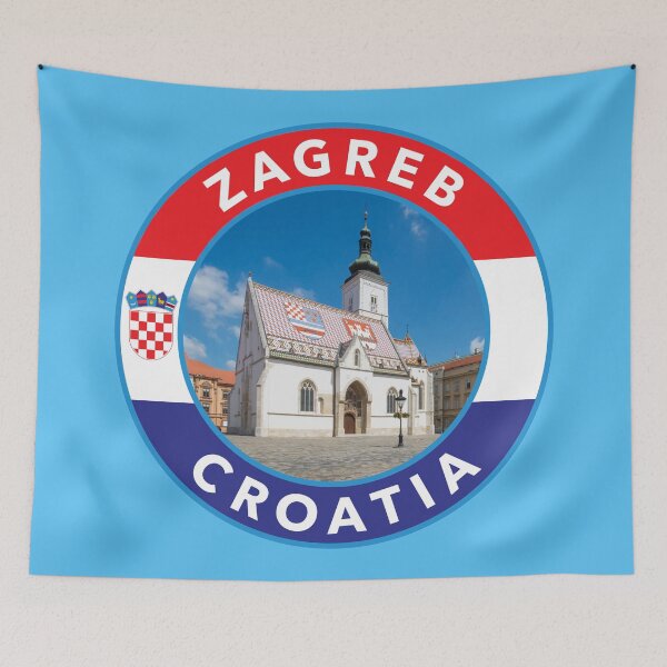 Item preview, Zagreb, Croatia Round Emblem designed and sold by travelwitheric.