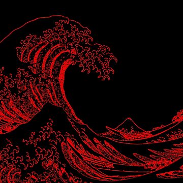 Aperçu de l'œuvre Esthétique rouge de la grande vague de ind3finite