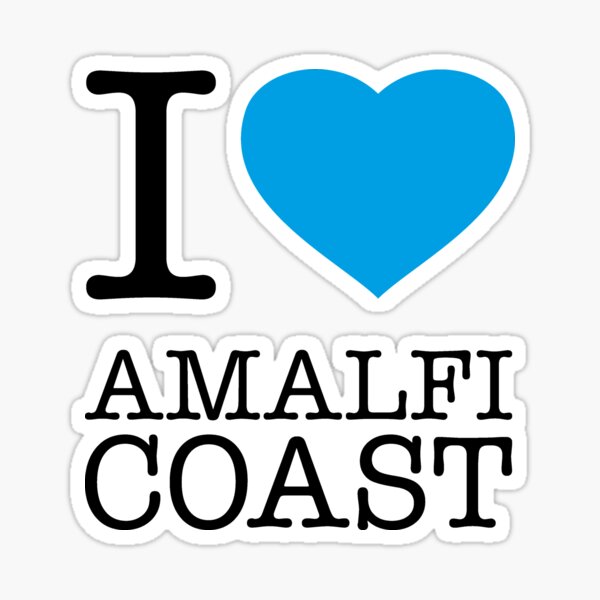 Vista previa del artículo con la obra «I LOVE AMALFI COAST», diseñado y vendido por eyesblau.